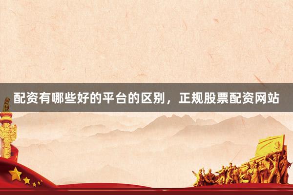 配资有哪些好的平台的区别，正规股票配资网站