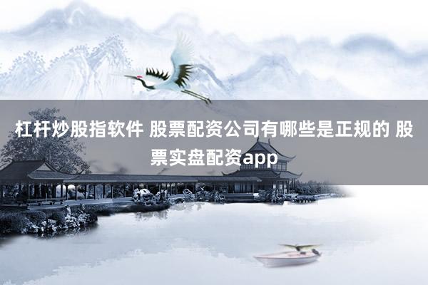 杠杆炒股指软件 股票配资公司有哪些是正规的 股票实盘配资app