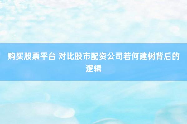 购买股票平台 对比股市配资公司若何建树背后的逻辑